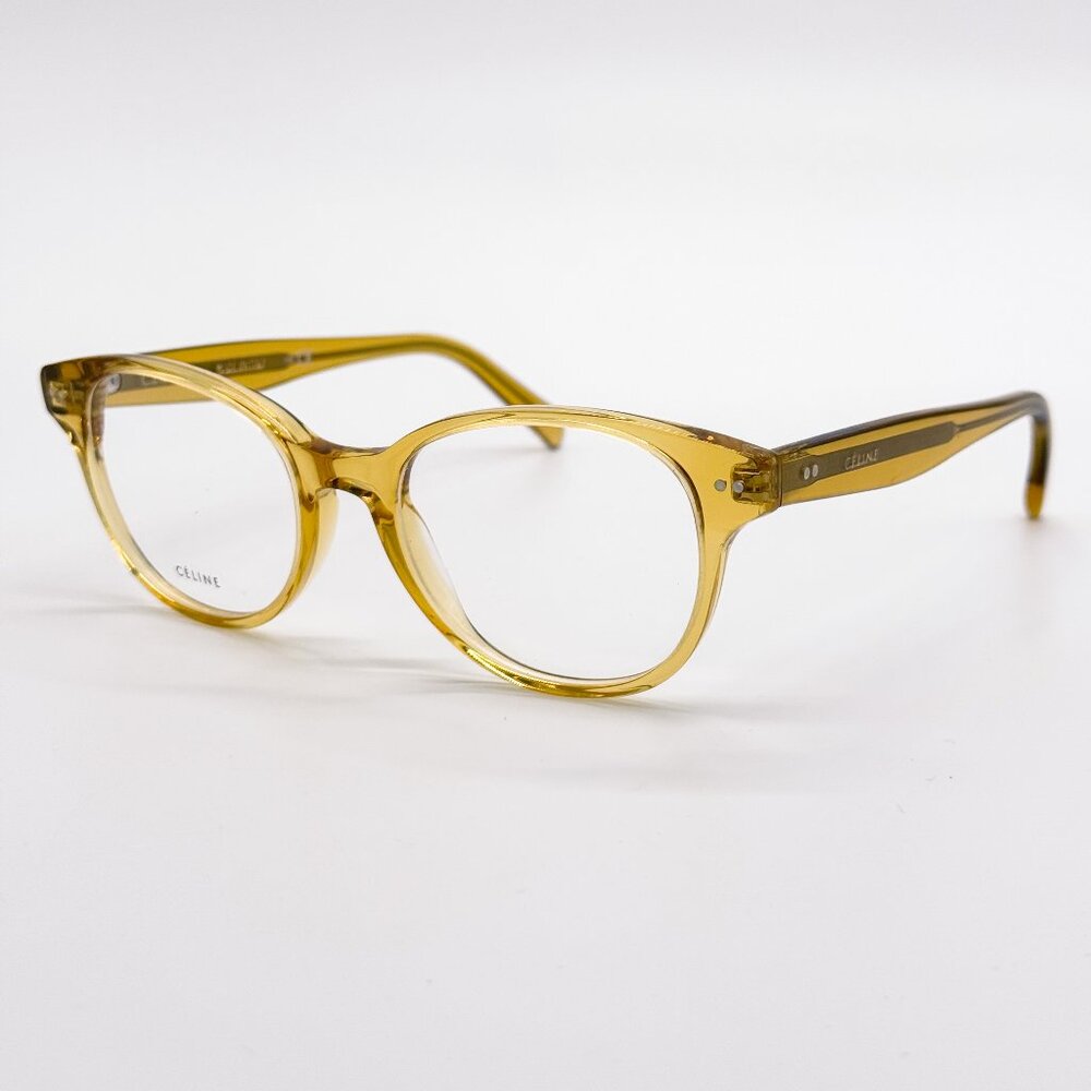 NEW CELINE CL50007I 039 EYEGLASSES WOMEN GOLD ROUND EYEWEAR CELINE - Picture 4 of 10